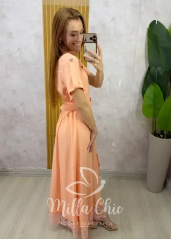 Milla Chic - Vestido Chemise Celina - Laranja