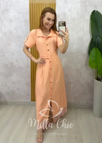 Milla Chic - Vestido Chemise Celina - Laranja