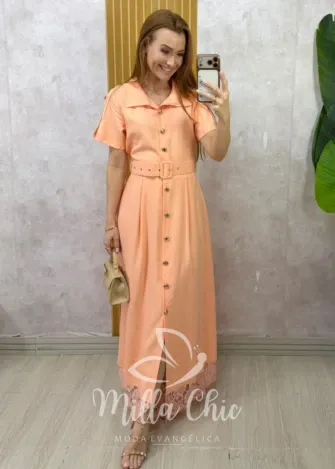 Milla Chic - Vestido Chemise Celina - Manteiga (cópia)