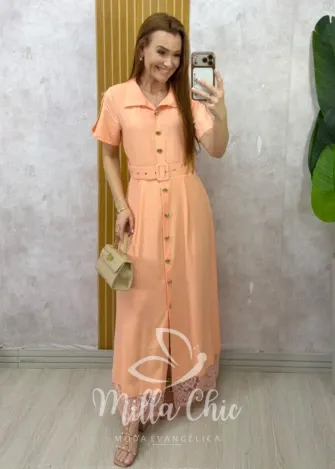 Milla Chic - Vestido Chemise Celina - Manteiga (cópia)