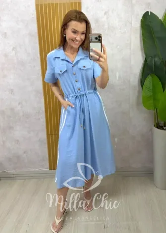 Milla Chic – Vestido Chemise Letícia — Alfaiataria com Viés Milla Chic - Vestido Chemise Letícia — Alfaiataria com Viés