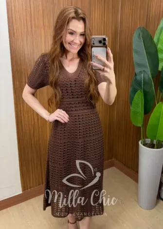 Milla Chic – Vestido Eduarda – Tricô Trabalhado Midi – Verde (cópia) Milla Chic - Vestido Eduarda – Tricô Trabalhado Midi - Verde (cópia)