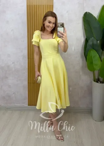 Milla Chic - Vestido Eleonora - Manteiga