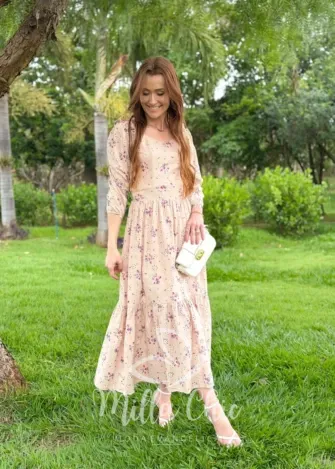 Milla Chic – Vestido Rebeca em tricoline – Bege Milla Chic - Vestido Rebeca em tricoline - Bege