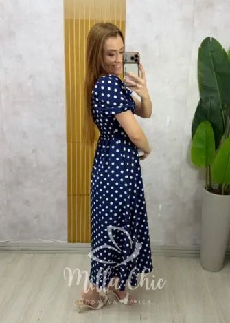 Milla Chic - Vestido Super Midi Melina — Viscolinho - Azul (cópia)